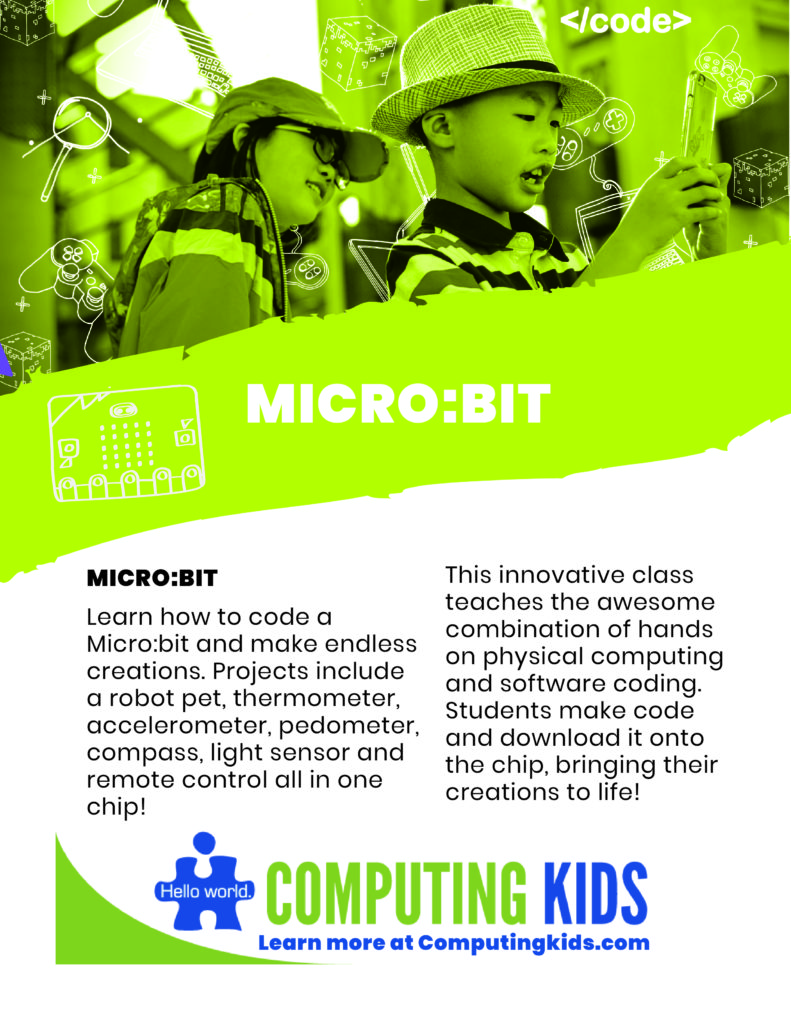 Course flyer for the Microbit class