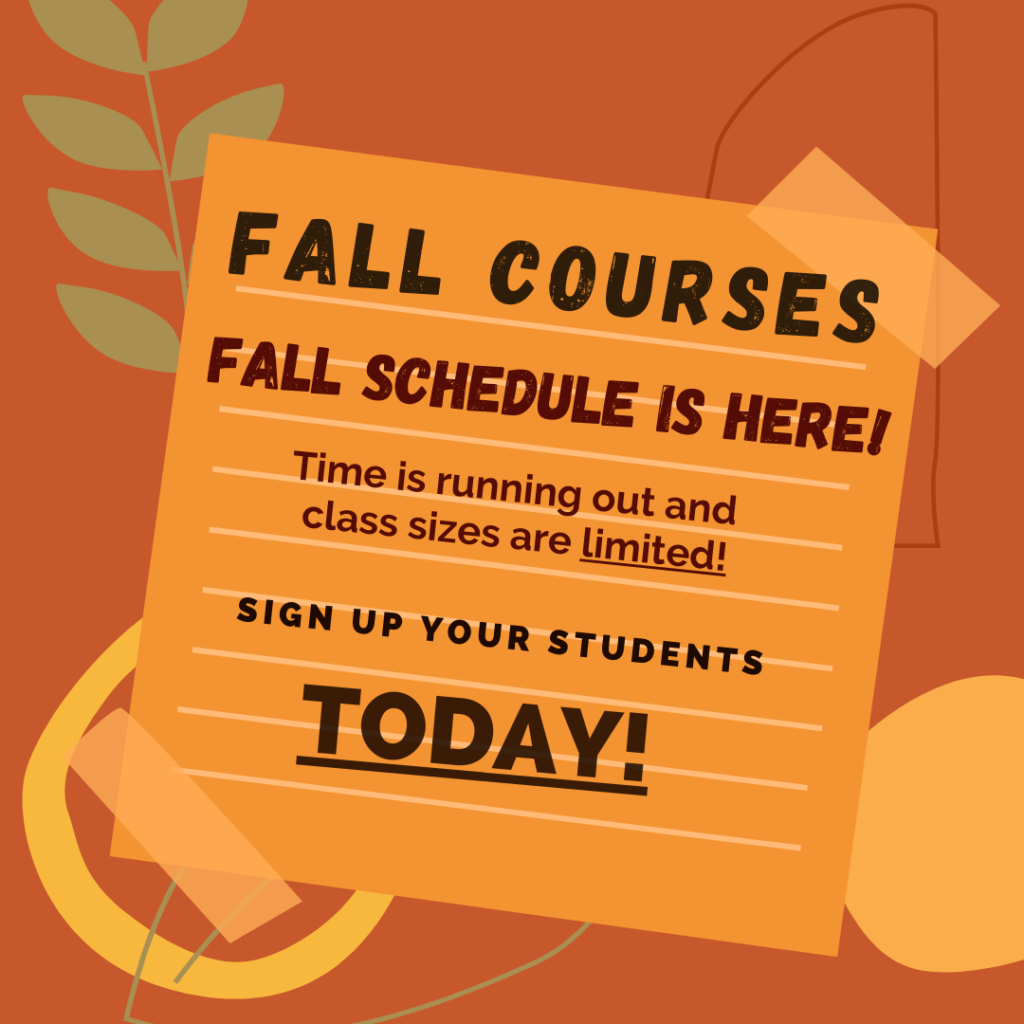 fall course announcement